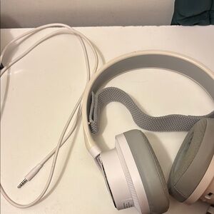 White and Gray Headphones